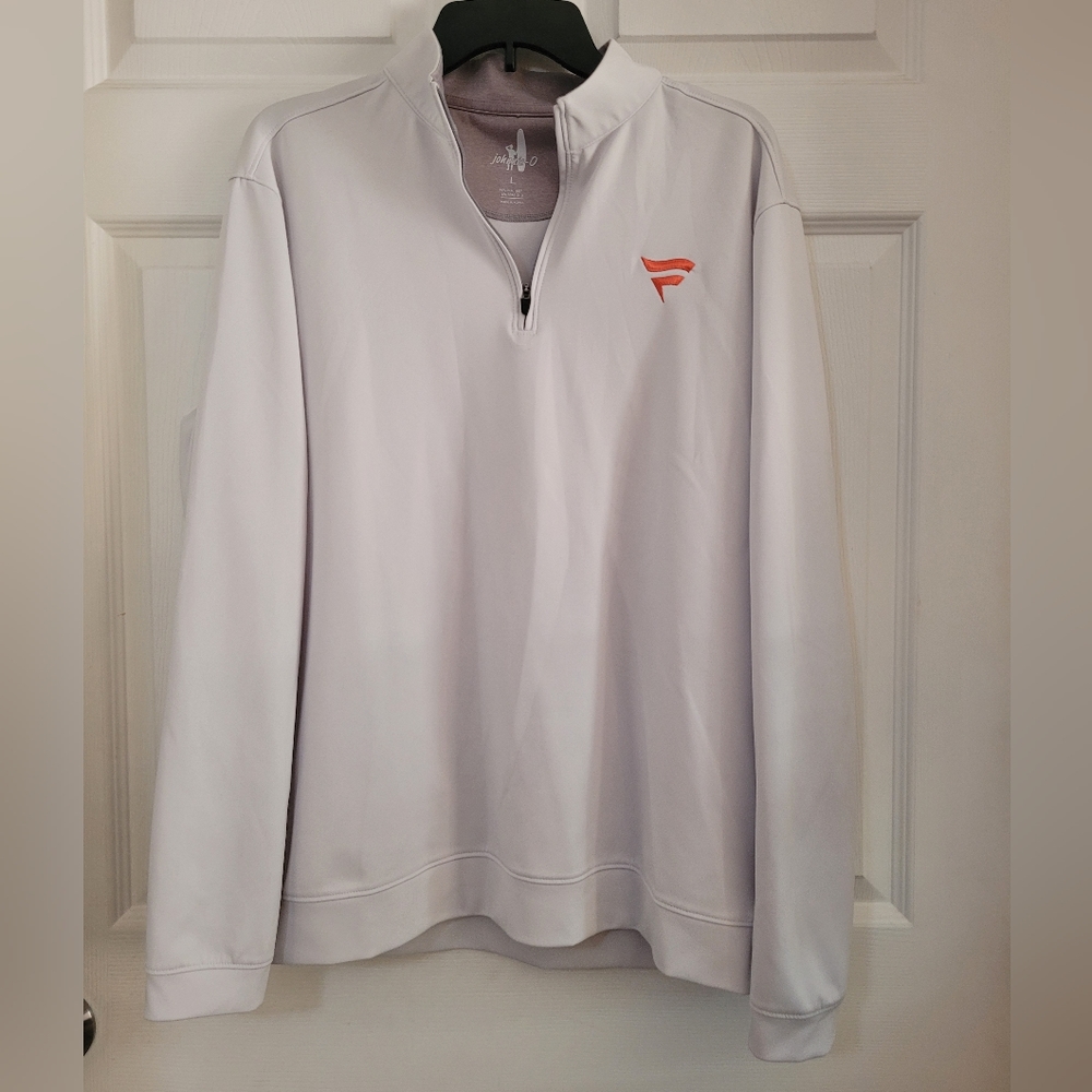 Men Size Large Johnnie-O Diaz Fanatics Corprate 1/4 Zip Pullover Jacket white